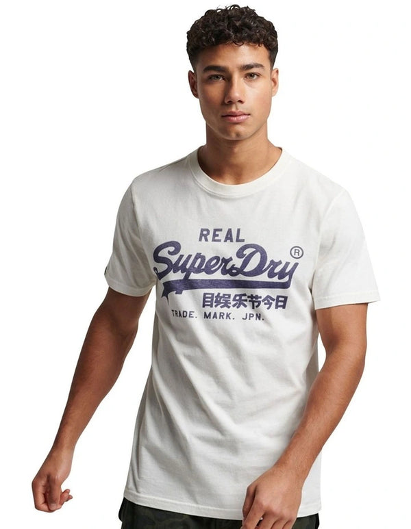 Superdry  Vintage Logo T-shirt in Ecru