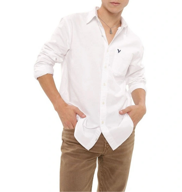 American Eagle  Everyday Oxford Button-Up Shirt in White