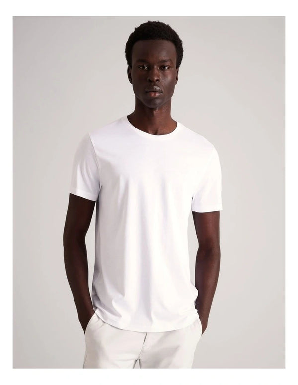 Blaq  Supima Cotton Crew Neck T-Shirt in White