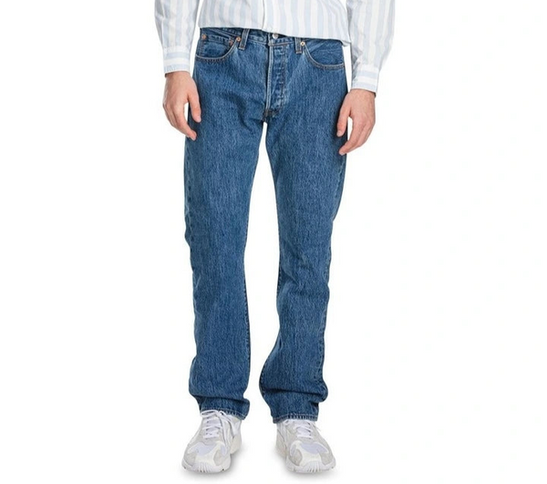 Levi's  501 Original Fit Cotton Straight Leg Jeans in Stonewash
