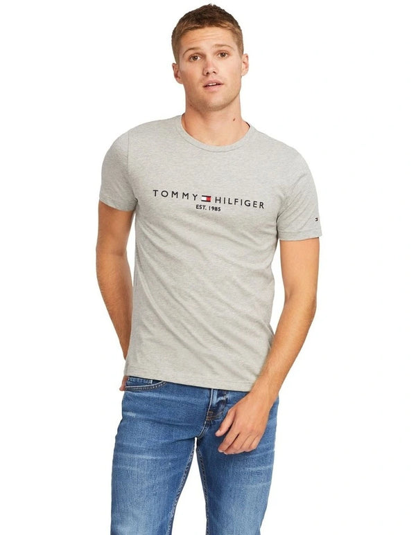 Tommy Hilfiger  Core Tommy Logo Regular Fit Tee in Grey
